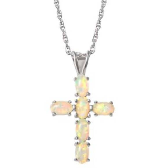 NWT Giani Bernini Lab-Created Opal 18” Necklace in Sterling Silver - Picture 1 of 4
